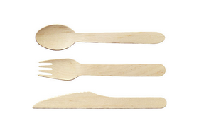 Couvert couteau bois - 16,5cm (100 unités)