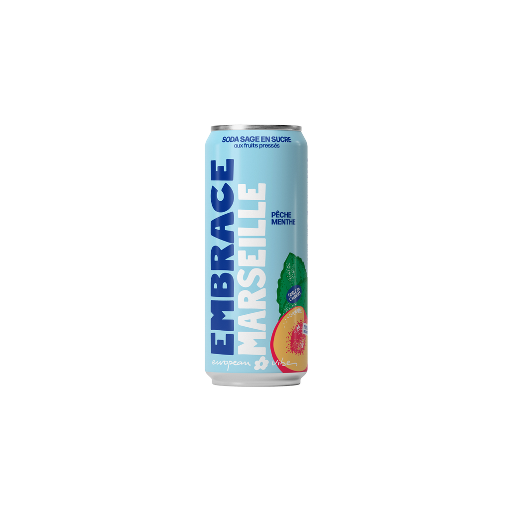 Embrace Marseille Pêche Menthe cans - 12 x 33cl