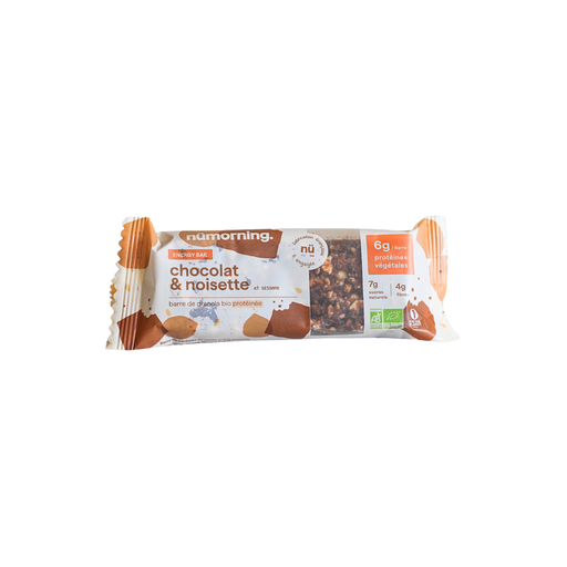 [3760287221426] Nümorning Energy bar Noisette Chocolat Bio - 12 x 40g