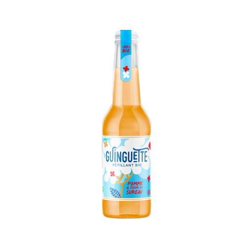 Guinguette by Le Coq Toqué ! Pétillant Pomme Sureau Bio verre