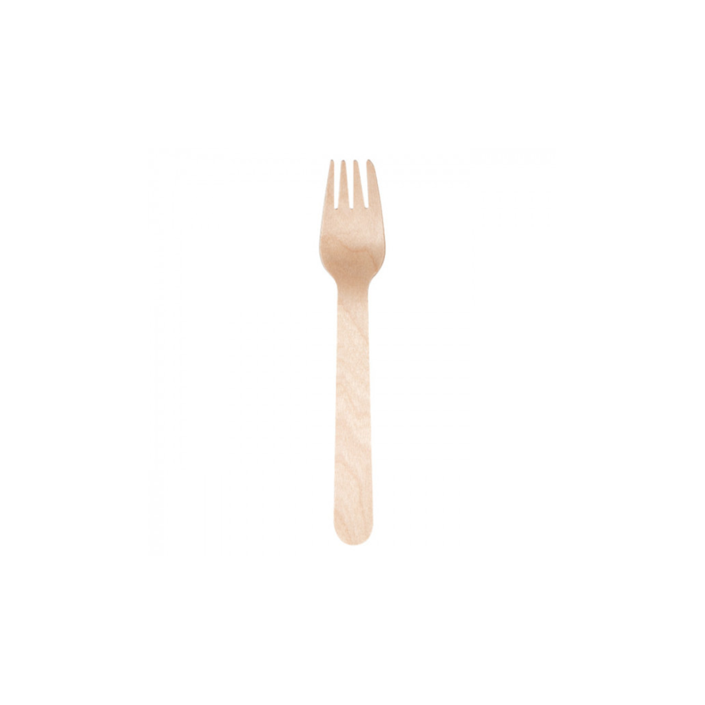 Couvert fourchette bois - 16,5cm (100 unités)