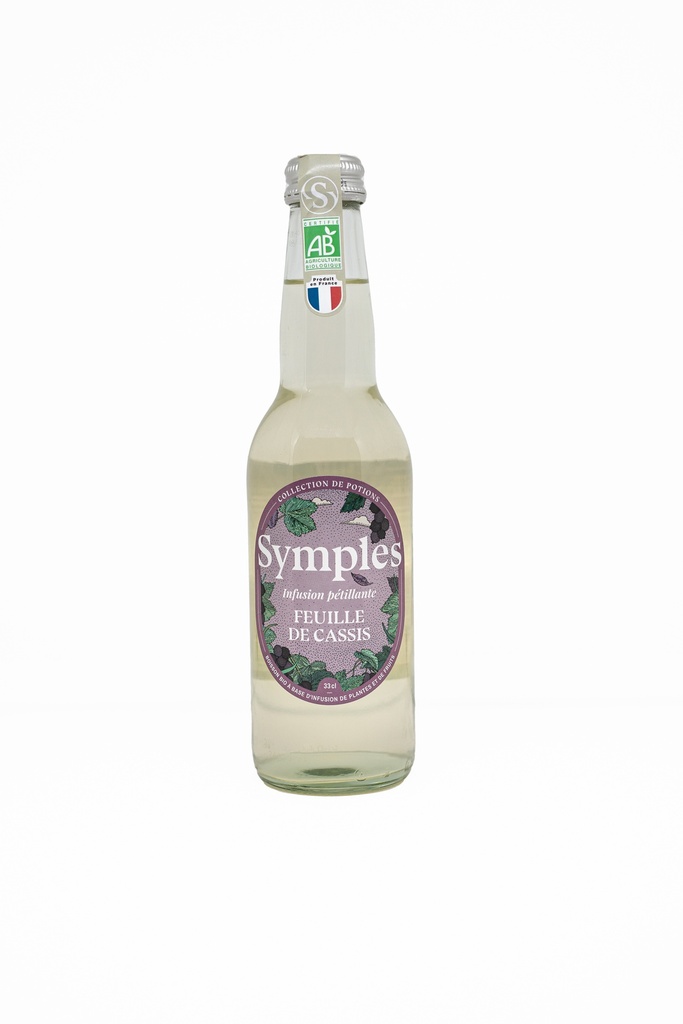 Symples - Infusion pétillante feuille de cassis verre - 12 x 33cl 