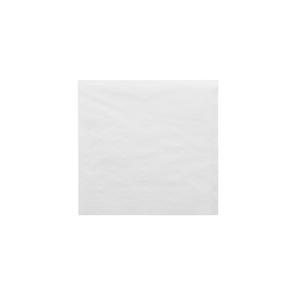 Serviettes blanches ouate neutre 1 feuille - 29x29cm (3200 unités)