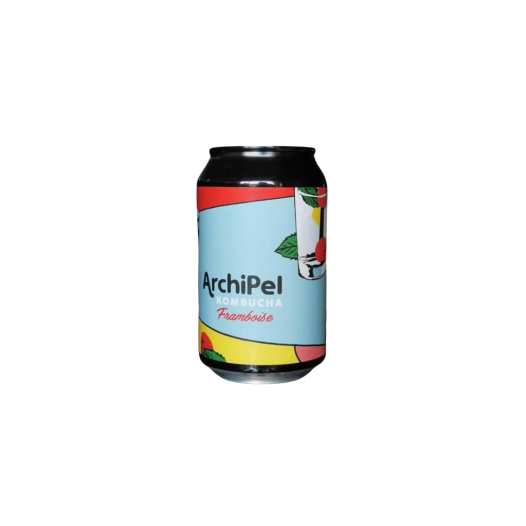 Archipel Kombucha Framboise bio cans - 24 x 33cl