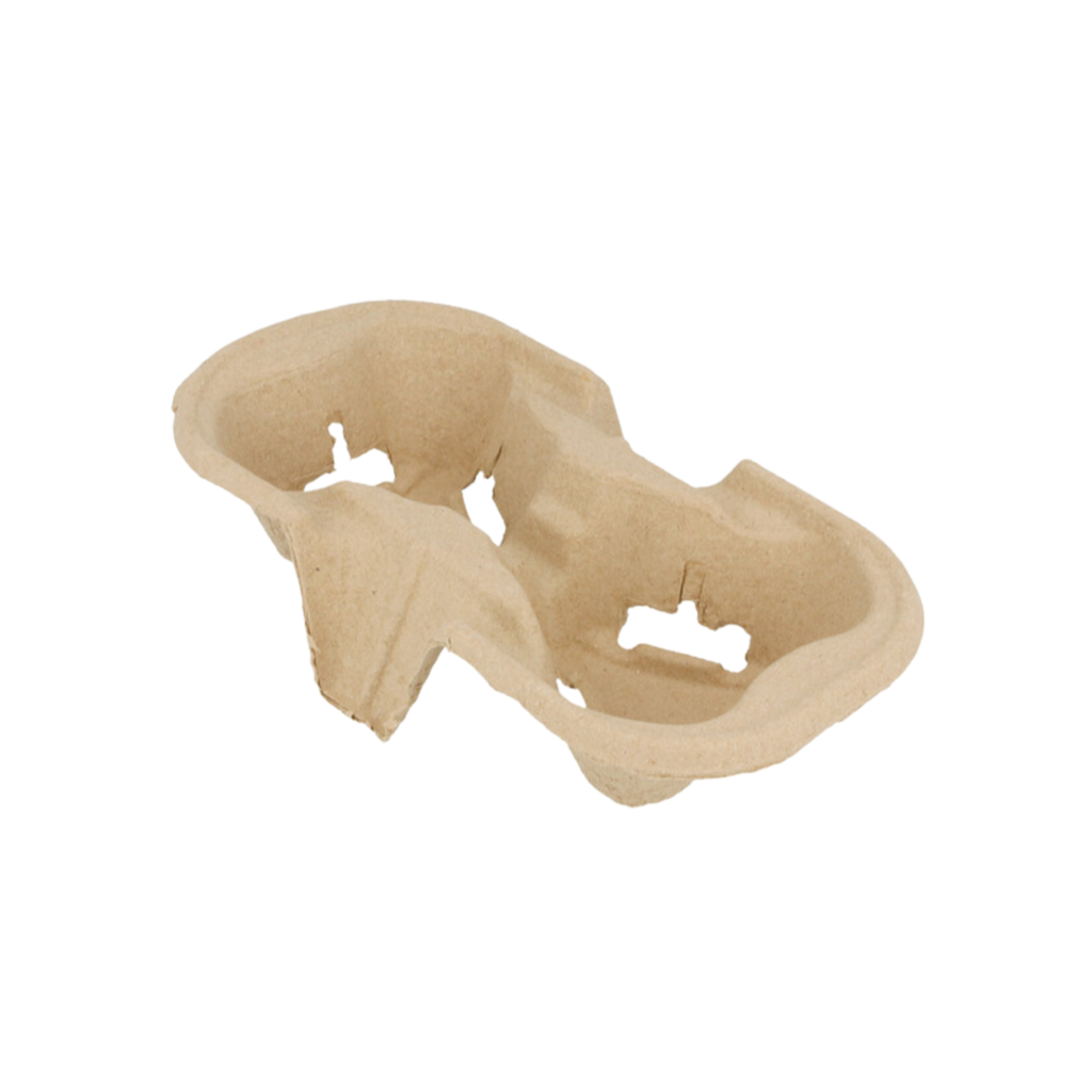 Porte 2 gobelets naturel carton - 21x10,5cm (600 unités)
