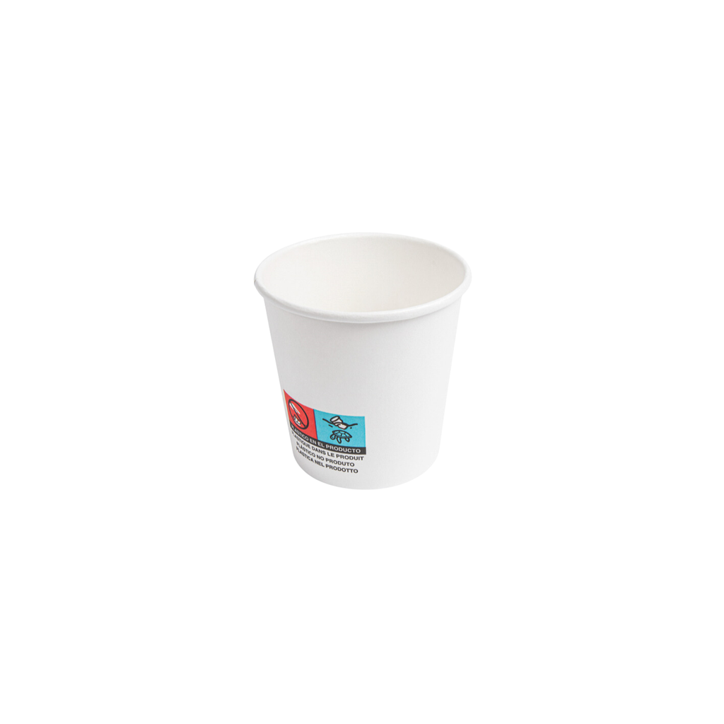 Gobelets boissons chaudes 1 paroi 360ml - 300 + 18 PE G/M2  Ø9/6x11cm blanc carton (500 unités)