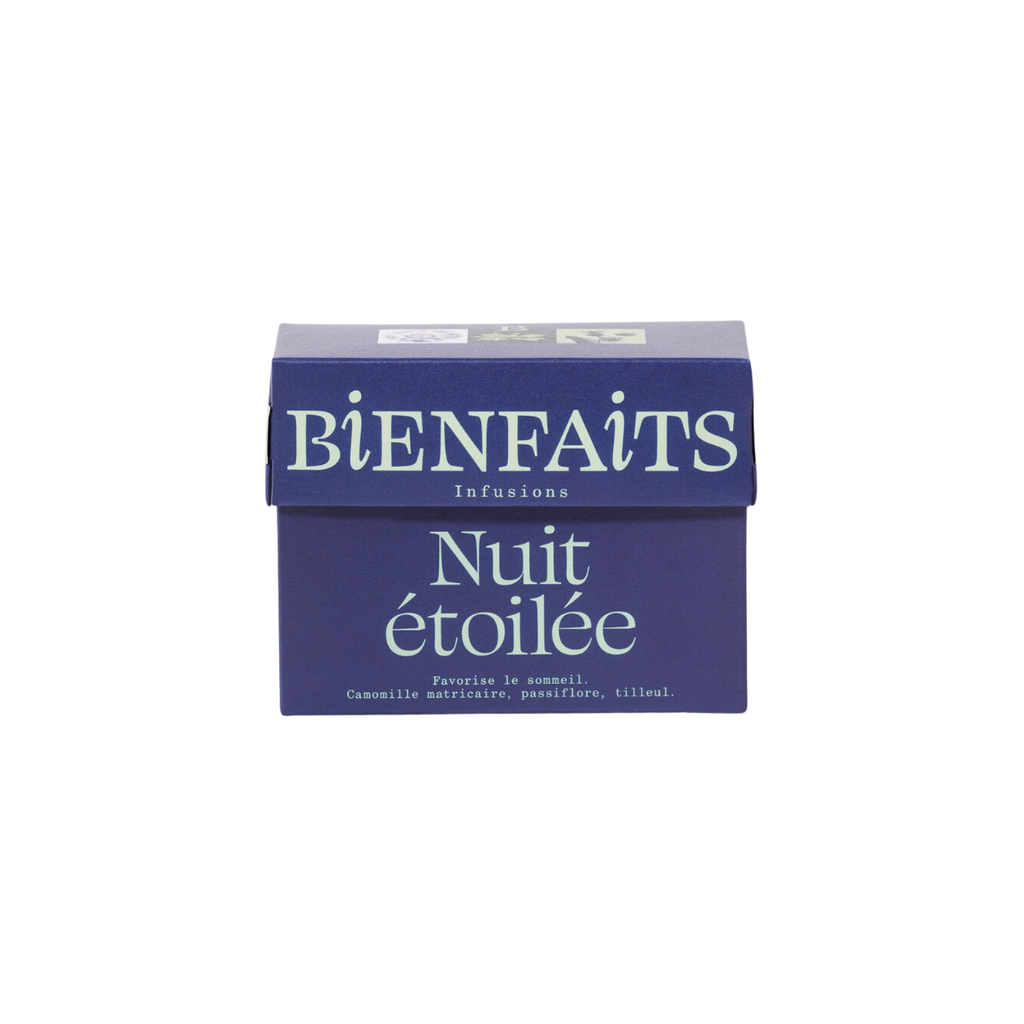 Bienfaits Infusion Bio Nuit étoilée Camomille, Passiflore, Tilleul sachet - 20 x 1,4g 