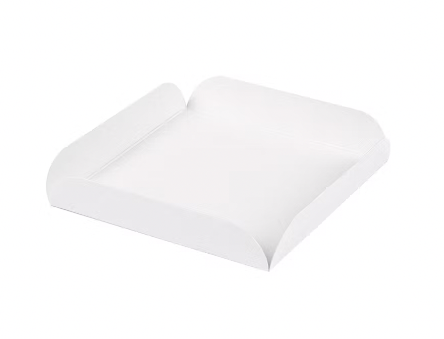 Carrés rainés blancs - 11 x 11 x 2cm (250 unités)