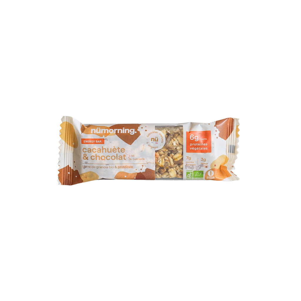 Nümorning Energy bar Cacahuète Fleur de sel & Chocolat Bio - 12 x 40g