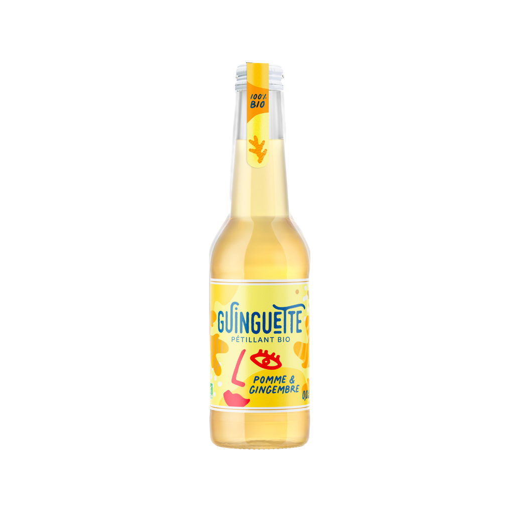 Guinguette by Le Coq Toqué ! Pétillant Pomme Gingembre Bio verre - 12 x 33cl