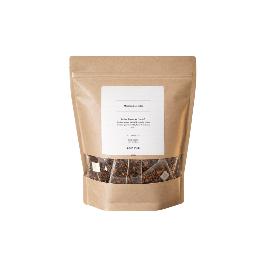 Alter Thēa (ex : Maison Itany) Rooibos Marchand de sable Amandes grillées, sarrasin, pomme, cannelle sachet - 100 x 2,5g