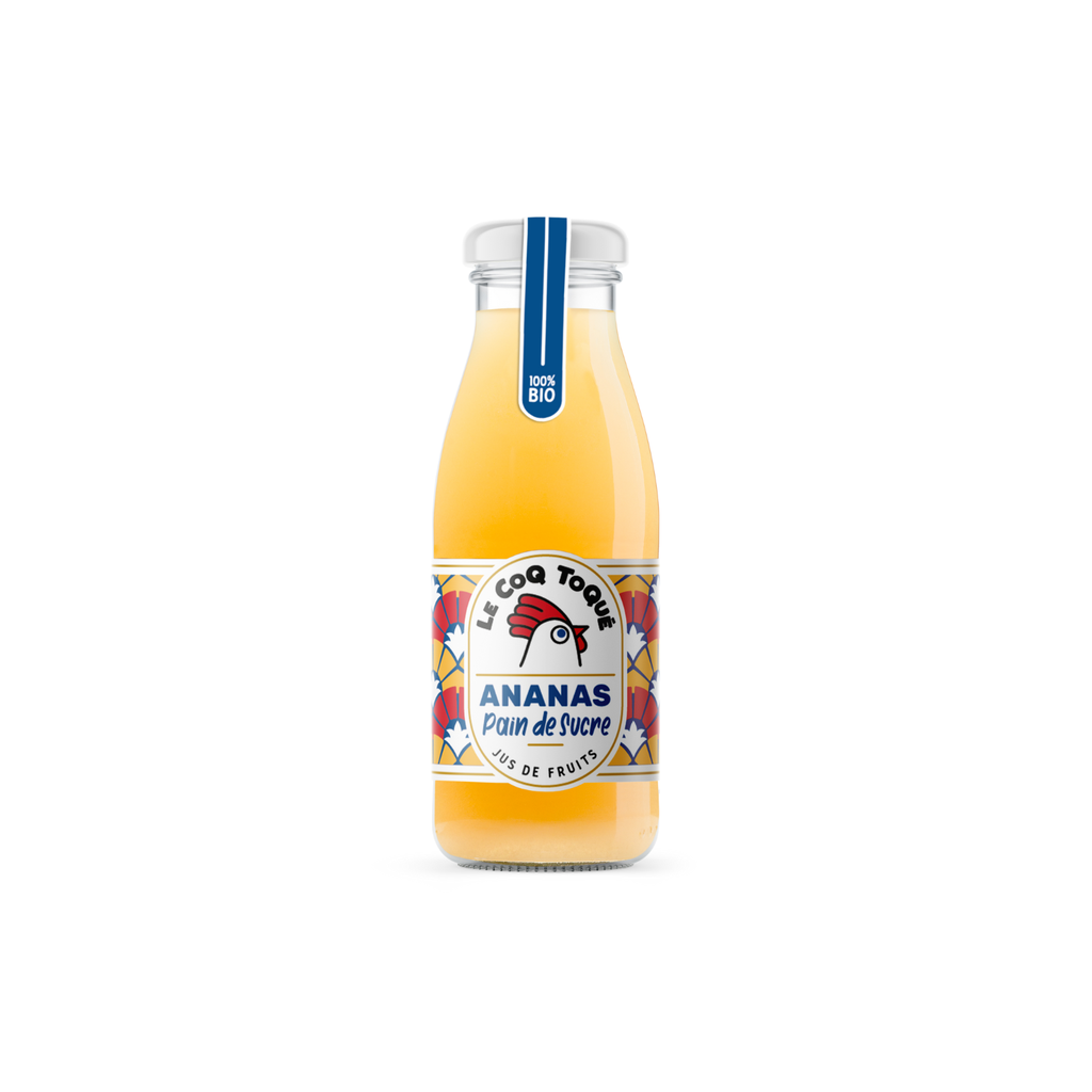 Le Coq Toqué ! Pur jus d'ananas pain de sucre Bio verre - 6 x 75cl