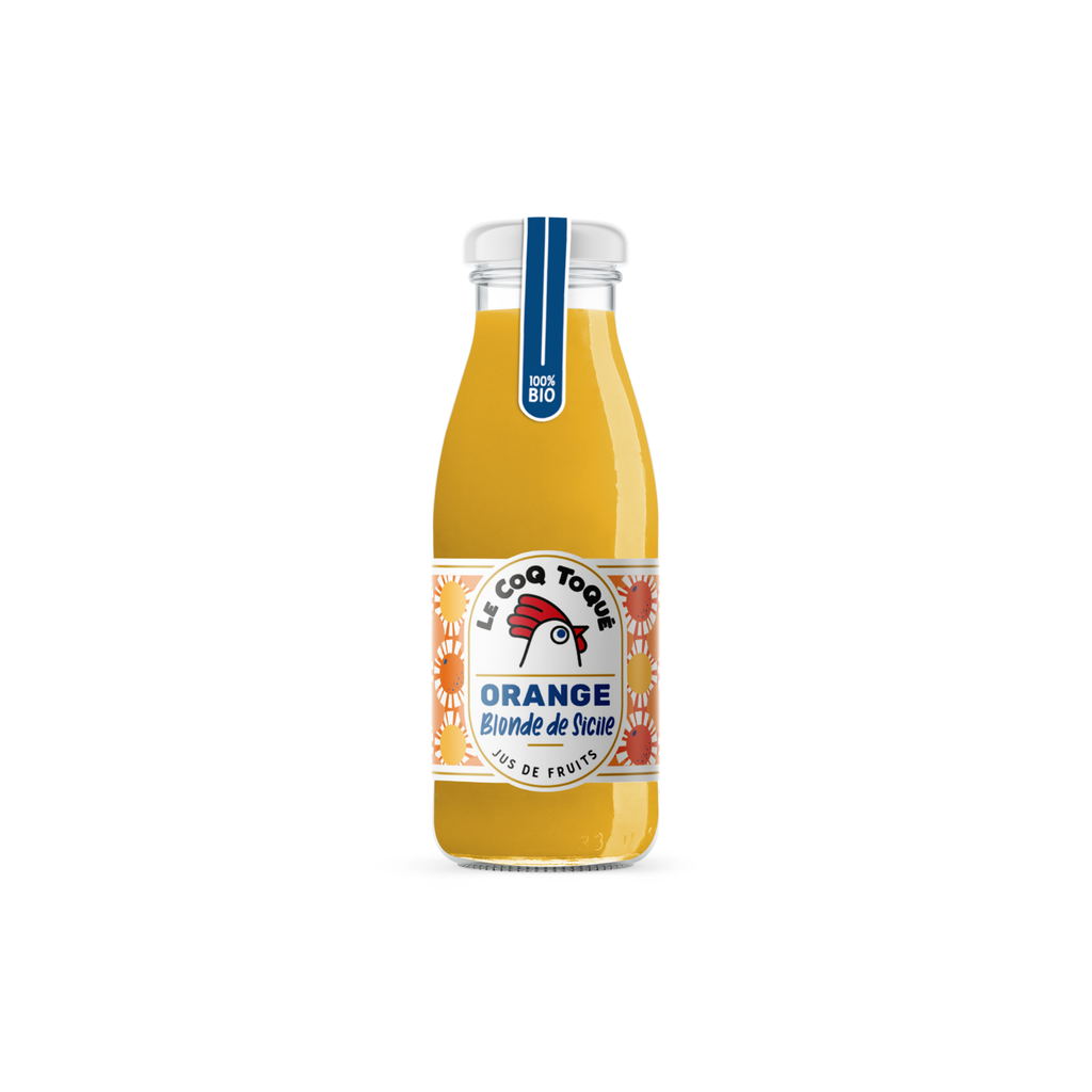 Le Coq Toqué ! Pur jus d'orange blonde de Sicile Bio verre - 6 x 75cl