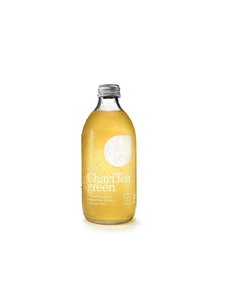 Charitea Green - Thé vert, Gingembre Bio verre - 12 x 33cl
