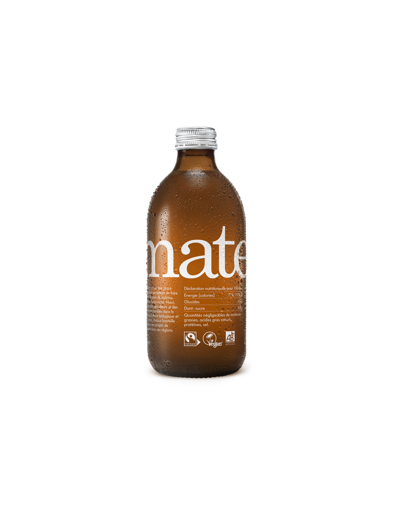 Charitea Maté - Infusion Maté pétillant bio à l'orange Bio verre - 12 x 33cl