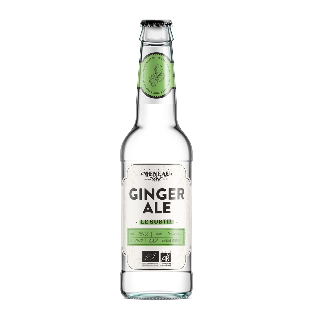Meneau Bartenders Ginger Ale Bio verre - 12 x 20cl