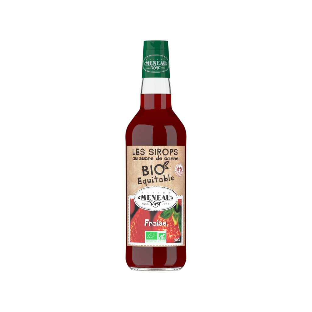 Meneau Sirop Fraise Bio Verre - 1 x 50cl