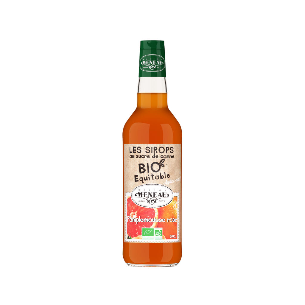 Meneau Sirop Pamplemousse Rose Bio Verre - 1 x 50cl