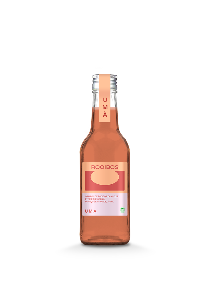 Umà Rooibos, Cannelle, Pêche de vigne verre - 12 x 25cl