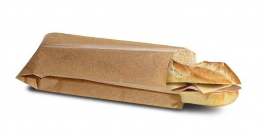 Sac sandwich kraft écru - 36g + fenêtre PP SI - 100+50x340mm (2000 unités)
