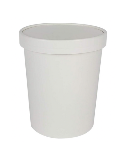 Pot à soupe/glace blanc et kraft 780ml - 117,5x109,4mm - (500 unités)