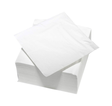 Serviette blanche ouate neutre 2 feuilles - 20x20cm (4000 unités)