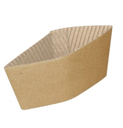 Bagues pour gobelets naturel carton 240ml - 170 + 90 g/m² 11,2/9,5x5cm (1000 unités)