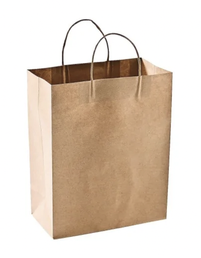 Sacs SOS avec anses 2 bouteilles kraft 100 g/m2 18+10x39cm (250 unités)
