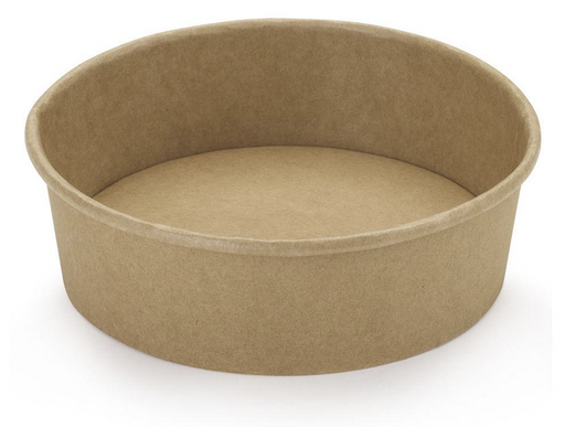 Pots saladiers kraft 500ml - 300 + 18 PE g/m2 Ø15/12,8x4,5cm (300 unités)