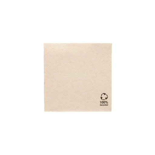 [8420499191096] Serviettes Ecolabel "double point" naturel ouate recyclée 19 g/m2 20x20cm (2400 unités)