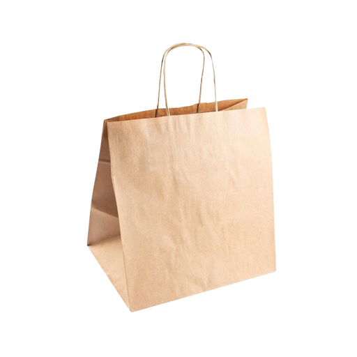 Sacs SOS traiteur avec anses kraft 80 g/m2 26+17x24cm (250 unités)