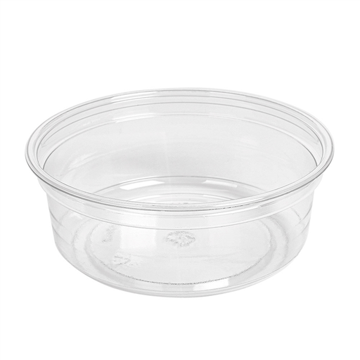 Pots traiteur + couvercles transparents PET 240ml - Ø11,7x4,3cm (250 unités)
