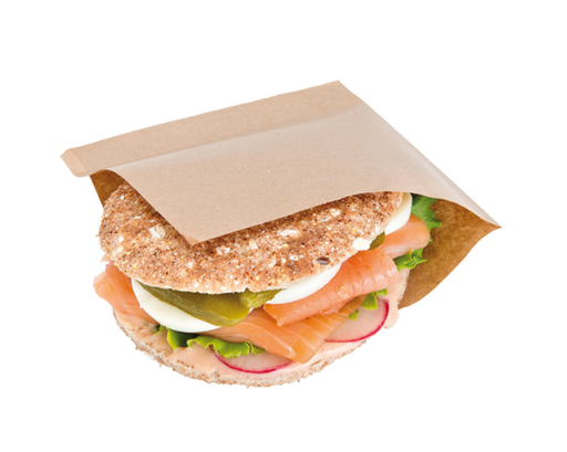 [8420499173672] Sachets ouverts 2 côtés "open pack" kraft - 35 g/m² + 10 LDPE 15x15,2cm (100 unités)
