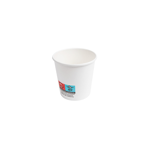 Gobelets boissons chaudes 1 paroi 360ml - 300 + 18 PE G/M2  Ø9/6x11cm blanc carton (500 unités)