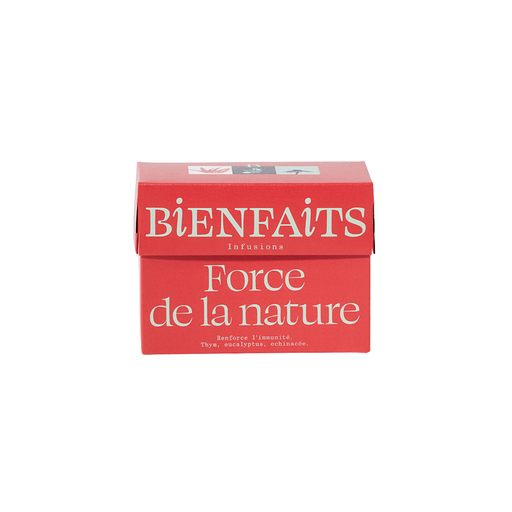[3760086420389] Bienfaits Infusion Bio Force de la nature Thym, Eucalyptus, Échinacée sachet - 20 x 1,4g 