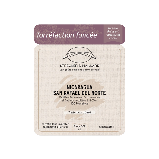 Strecker & Maillard Nicaragua Torréfaction Foncée - 1 x 1kg