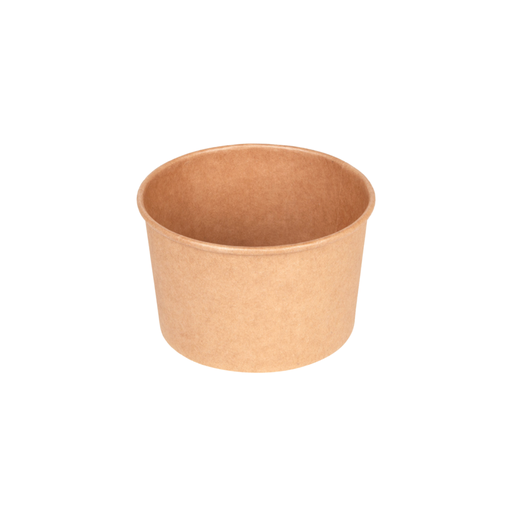 [8420499240039] Pots saladiers kraft 480ml 300 + 18 PE g/m2 Ø11,1/9,5x7cm (500 unités)