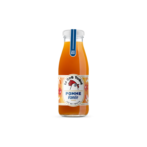 [3760048260237] Le Coq Toqué ! Pur jus de Pomme-vanille Bio verre - 12 x 25cl