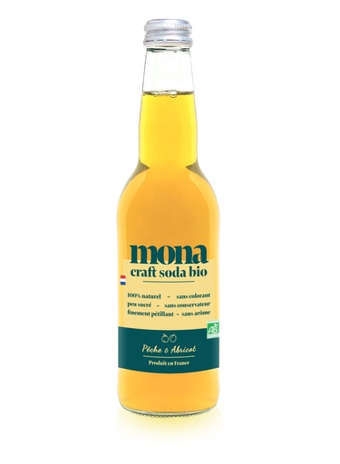 [3760255150505] Mona Bio Pêche & Abricot verre - 12 x 33cl